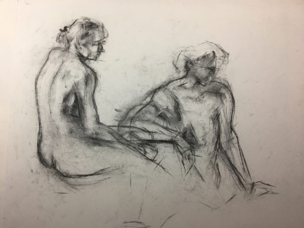 charcoal drawing nudes